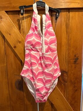 Mary Square weekend getaway pink Collins swimsuit